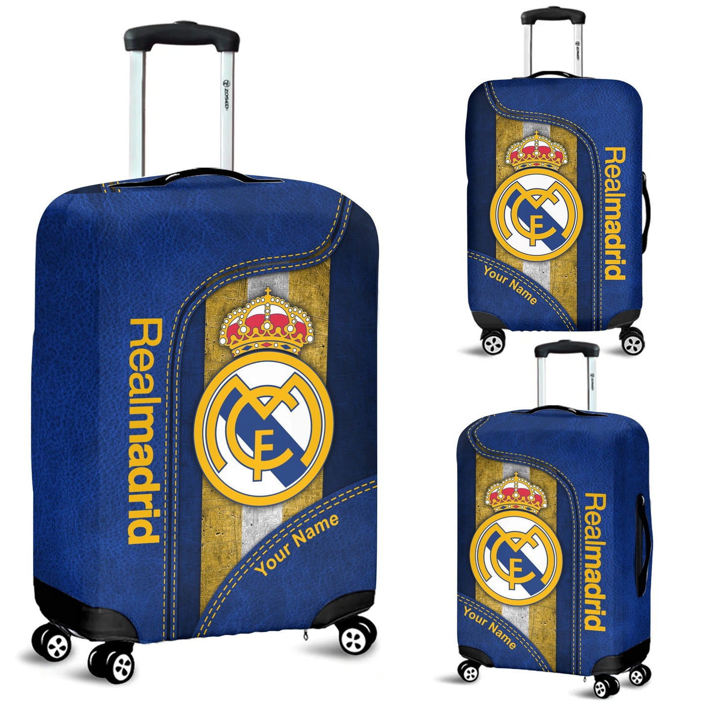 Personalized Real Madrid Luggage Cover