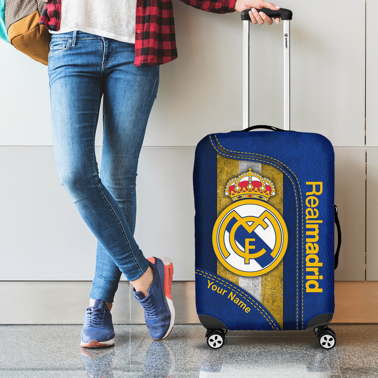 Personalized Real Madrid Luggage Cover