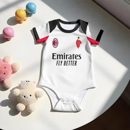 Customized AC Milan Away Soccer Jersey , Baby Rib Bodysuit Sizes