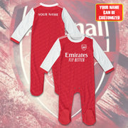 Arsenal Soccer Customized Baby Rib Sleepwear
