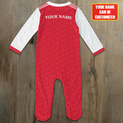 Arsenal Soccer Customized Baby Rib Sleepwear