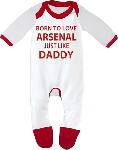 Born to Love Arsenal Customized Baby Rib Sleepwear