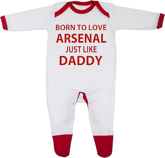 Born to Love Arsenal Customized Baby Rib Sleepwear