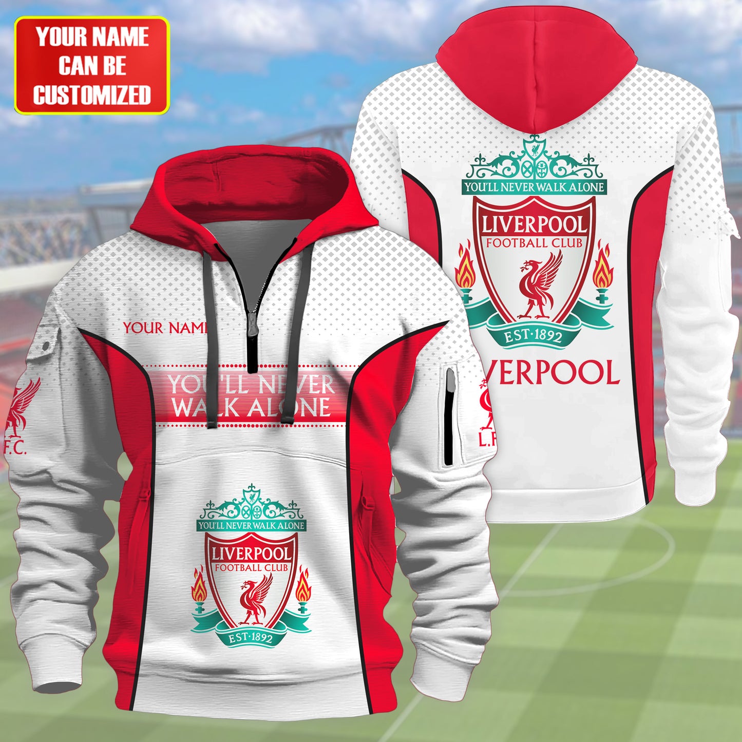 Personalized Liverpool Q6 3D Zip-Hoodie Cotton Jacket
