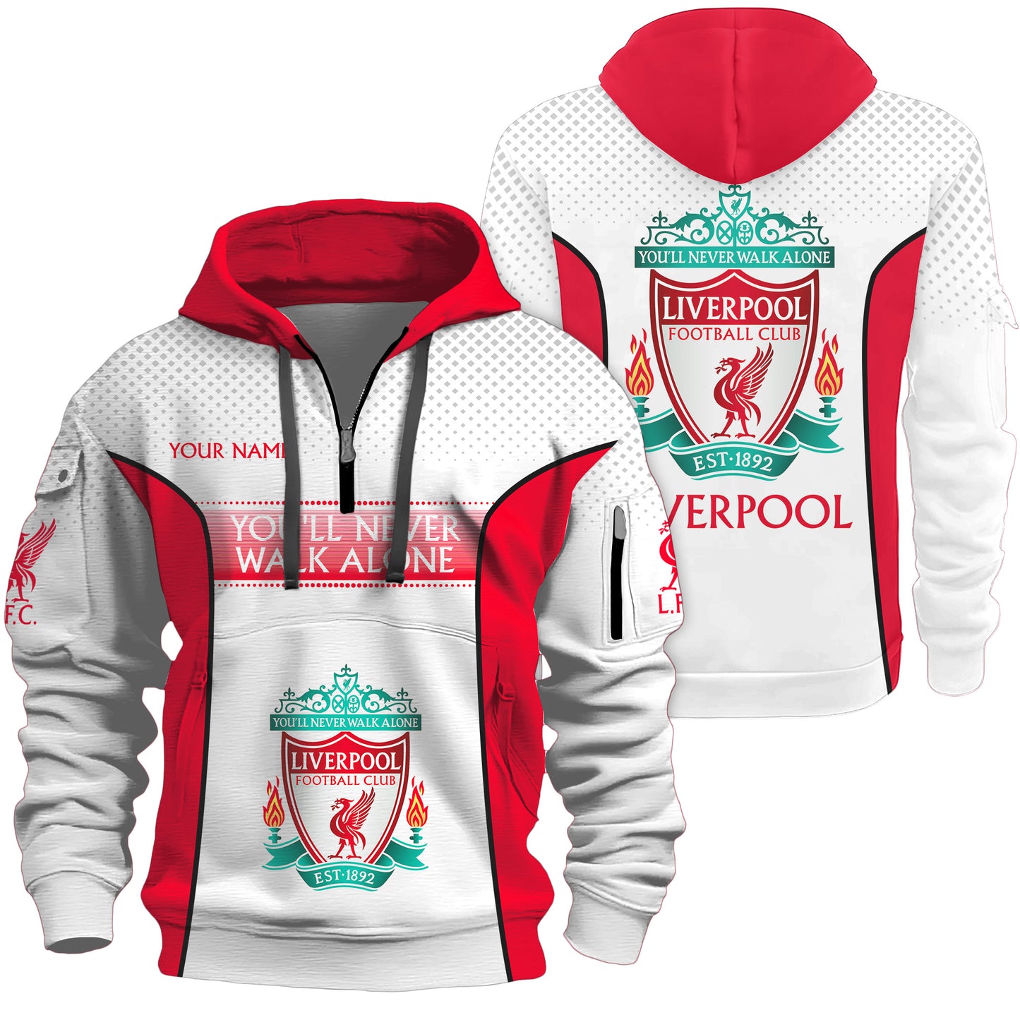 Personalized Liverpool Q6 3D Zip-Hoodie Cotton Jacket