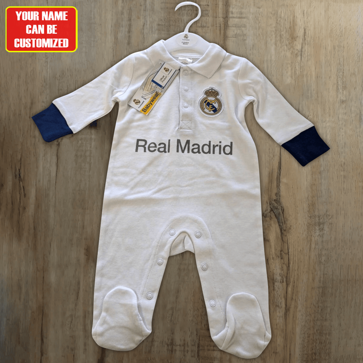Real Madrid Customized Baby Rib Sleepwear