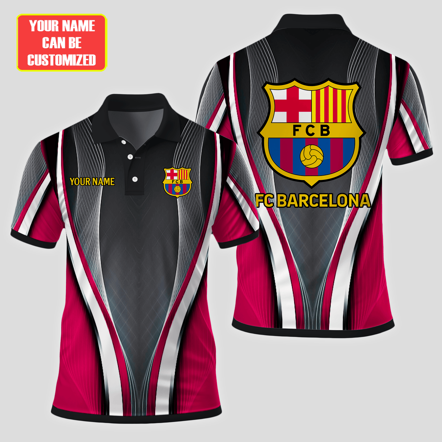 Personalized Barcelona FC 3D Full Printing Set , Barcelona FC Shirt , Barcelona Set , Zipper Polo, Hoodie , Short , Polo , hawaii V22