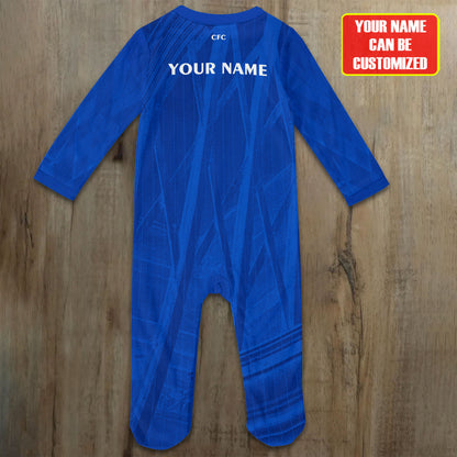 Chelsea Soccer Customized Baby Rib Sleepwear