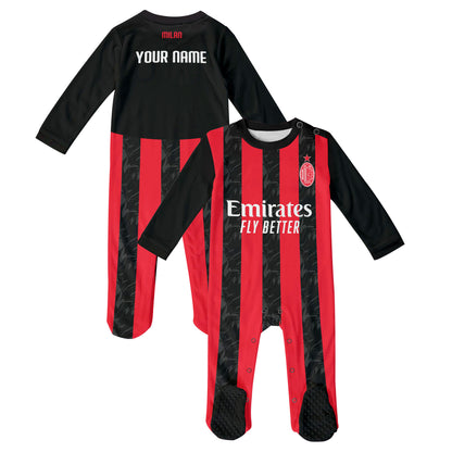 AC Milan Soccer Customized Baby Rib Sleepwear