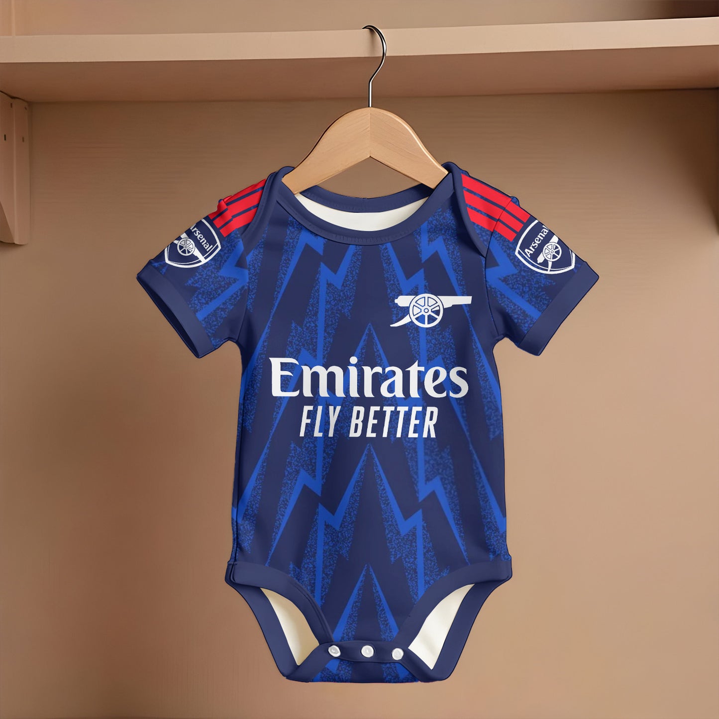 Customized Arsenal Away Soccer Jersey , Baby Rib Bodysuit Sizes