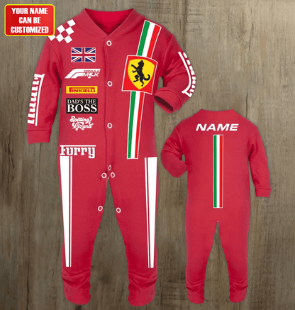 Furry Baby Racing Customized Baby Rib Sleepwear