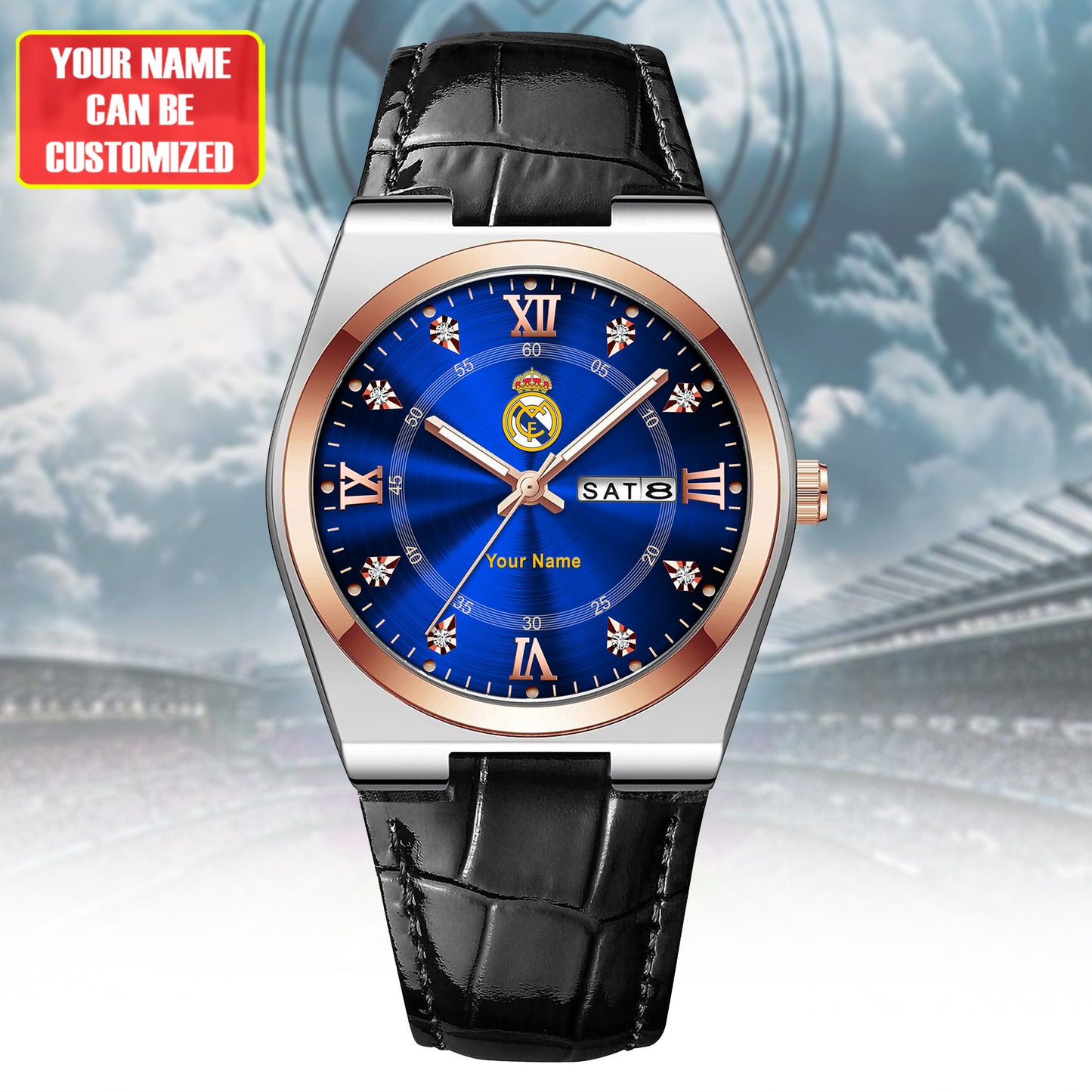 Personalized Real Leather Strap Watch