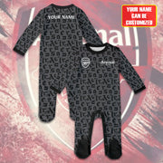 Arsenal Multicolor Soccer Customized Baby Rib Sleepwear