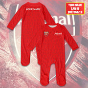Arsenal Multicolor Soccer Customized Baby Rib Sleepwear