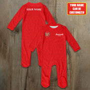 Arsenal Multicolor Soccer Customized Baby Rib Sleepwear