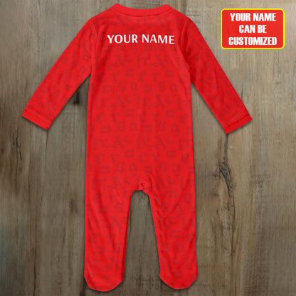 Arsenal Multicolor Soccer Customized Baby Rib Sleepwear