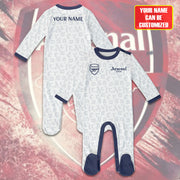 Arsenal Multicolor Soccer Customized Baby Rib Sleepwear