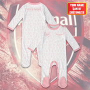 Arsenal Multicolor Soccer Customized Baby Rib Sleepwear