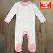 Arsenal Multicolor Soccer Customized Baby Rib Sleepwear