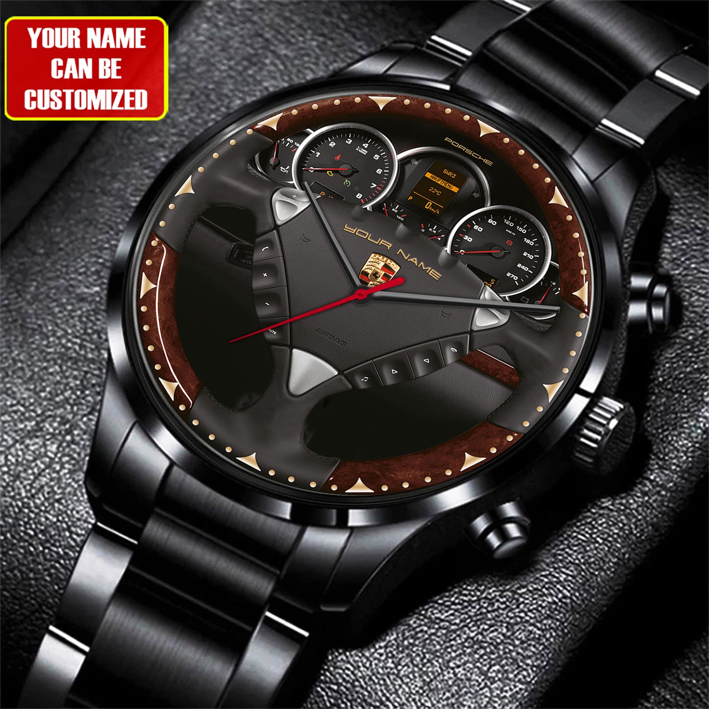 Personalized Pors Cayenne Cabin Luxury Stainless Steel Watch
