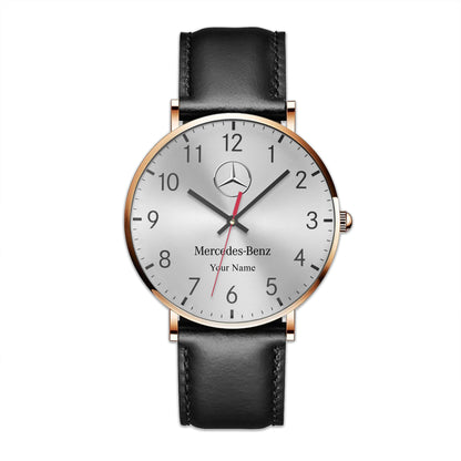 Personalized Merc Quartz Leather Watch Q090803