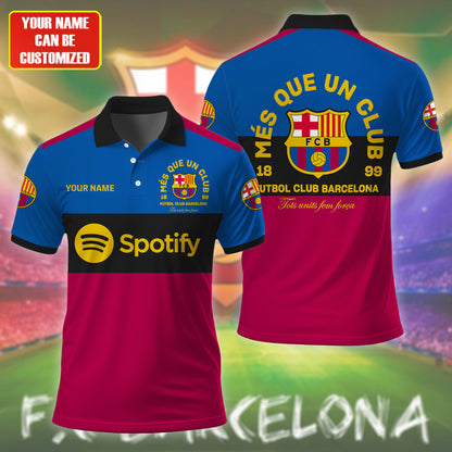 Personalized Barcelona FC 3D Full Printing Set , Barcelona FC Shirt , Barcelona Set , Zipper Polo, Hoodie , Short , Polo , hawaii V24