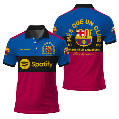 Personalized Barcelona FC 3D Full Printing Set , Barcelona FC Shirt , Barcelona Set , Zipper Polo, Hoodie , Short , Polo , hawaii V24