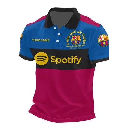 Personalized Barcelona FC 3D Full Printing Set , Barcelona FC Shirt , Barcelona Set , Zipper Polo, Hoodie , Short , Polo , hawaii V24