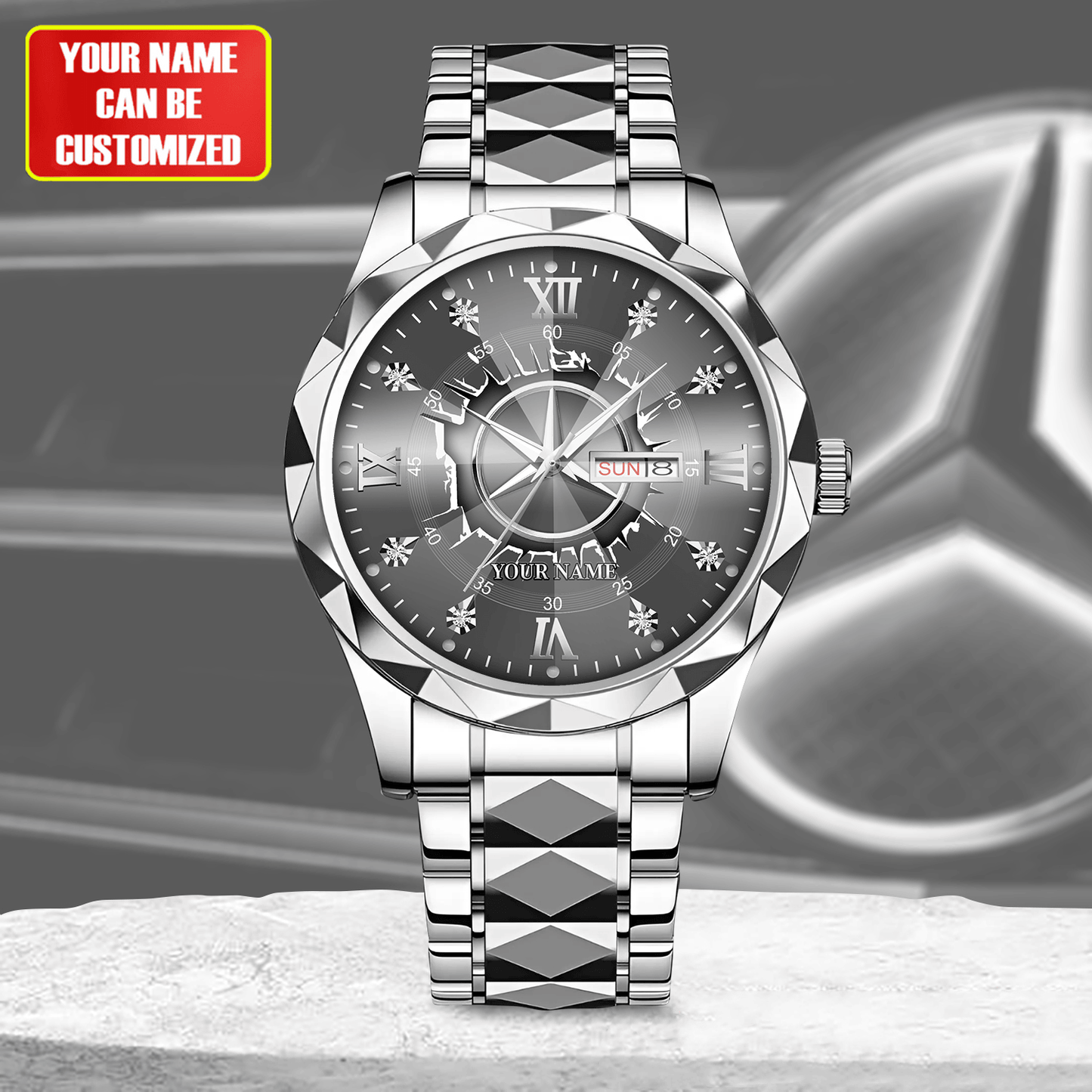 Personalized Merc Elegant Alloy Charley Watch V3