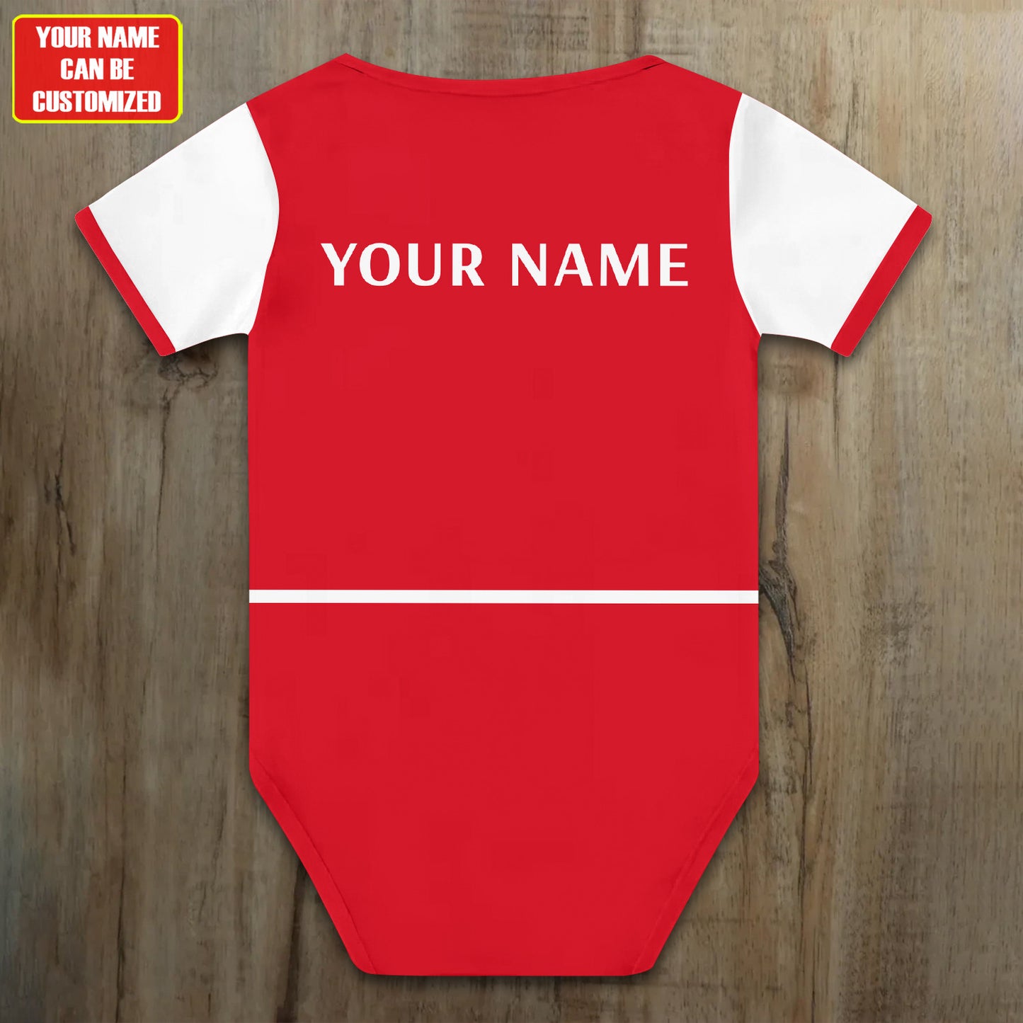 Customized Arsenal Soccer Jersey , Baby Rib Bodysuit Sizes V2