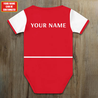 Customized Arsenal Soccer Jersey , Baby Rib Bodysuit Sizes V2