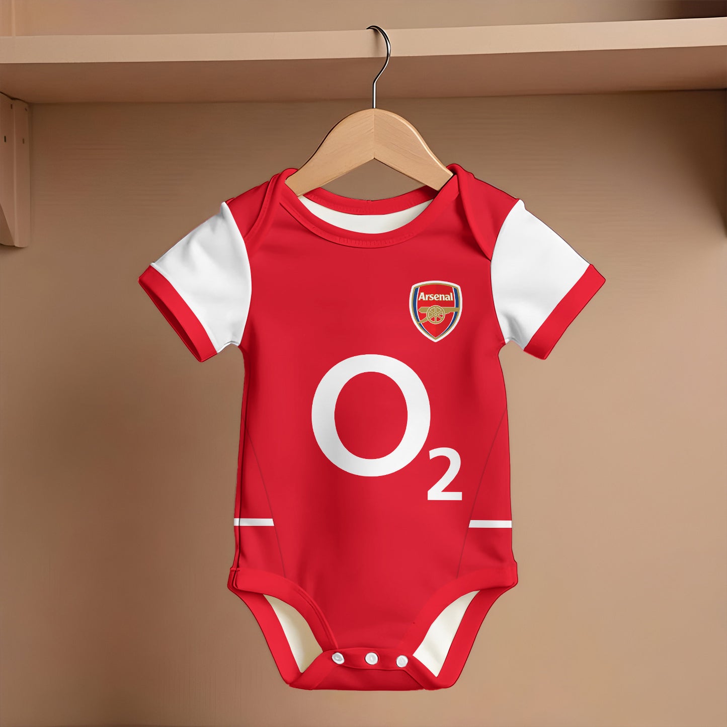 Customized Arsenal Soccer Jersey , Baby Rib Bodysuit Sizes V2