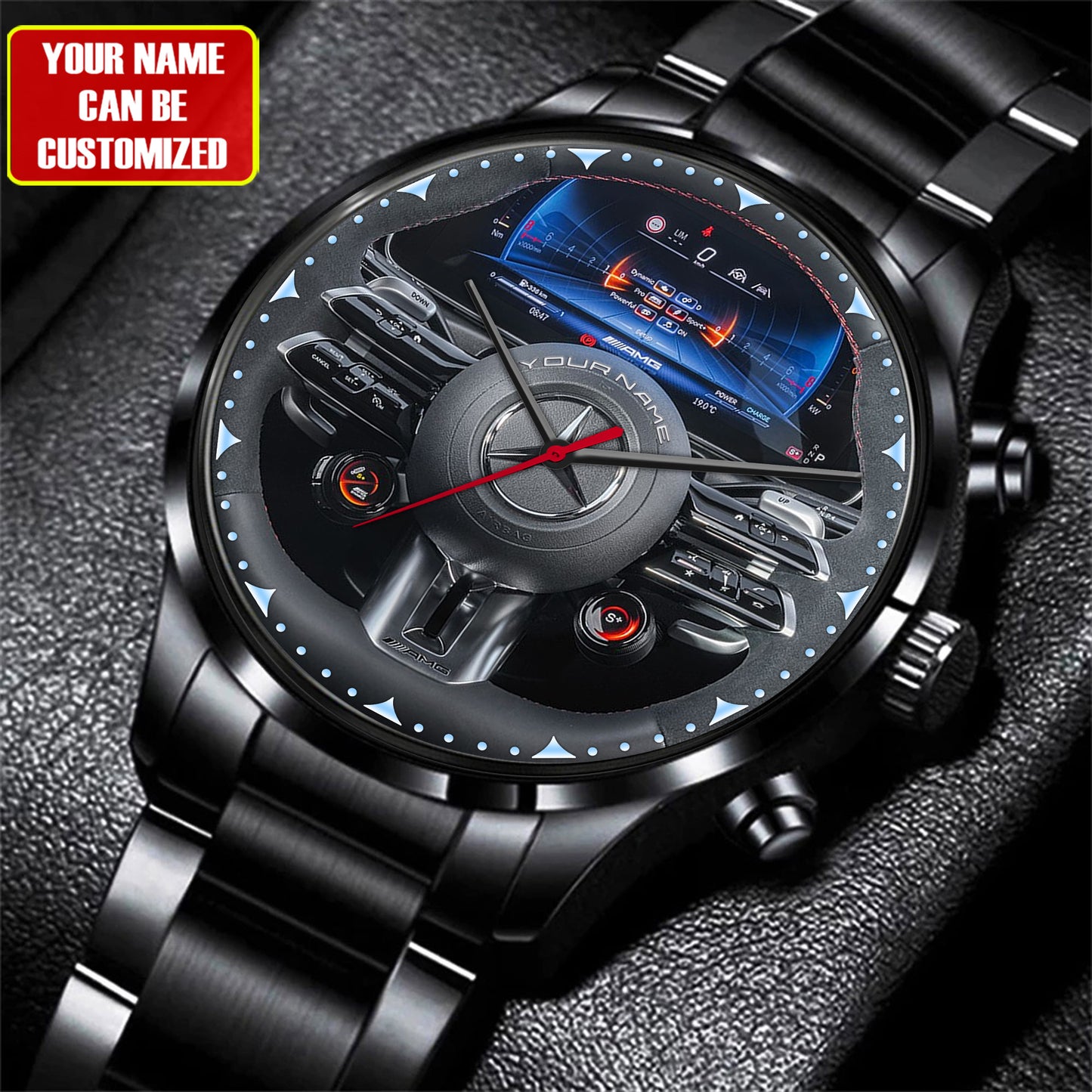 Personalized Merc AMG CLE Cockpit Luxury Stainless Steel Watch