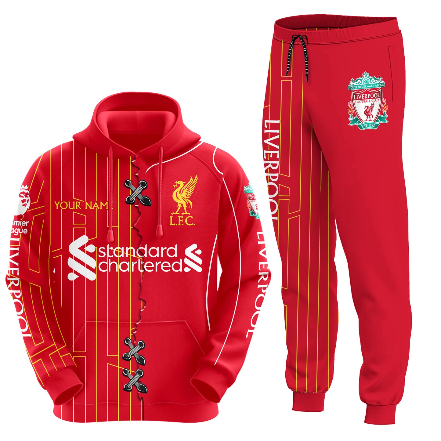 Personalized LVP Mixed 3D All over Printed Hoodie and Sweatpants set