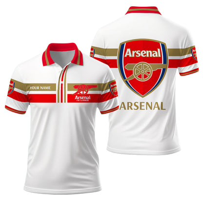 Personalized Arsenal 3D Full Printing Set , Arsenal Shirt , Zipper Polo, Hoodie , Short , Polo ,hawaii V4