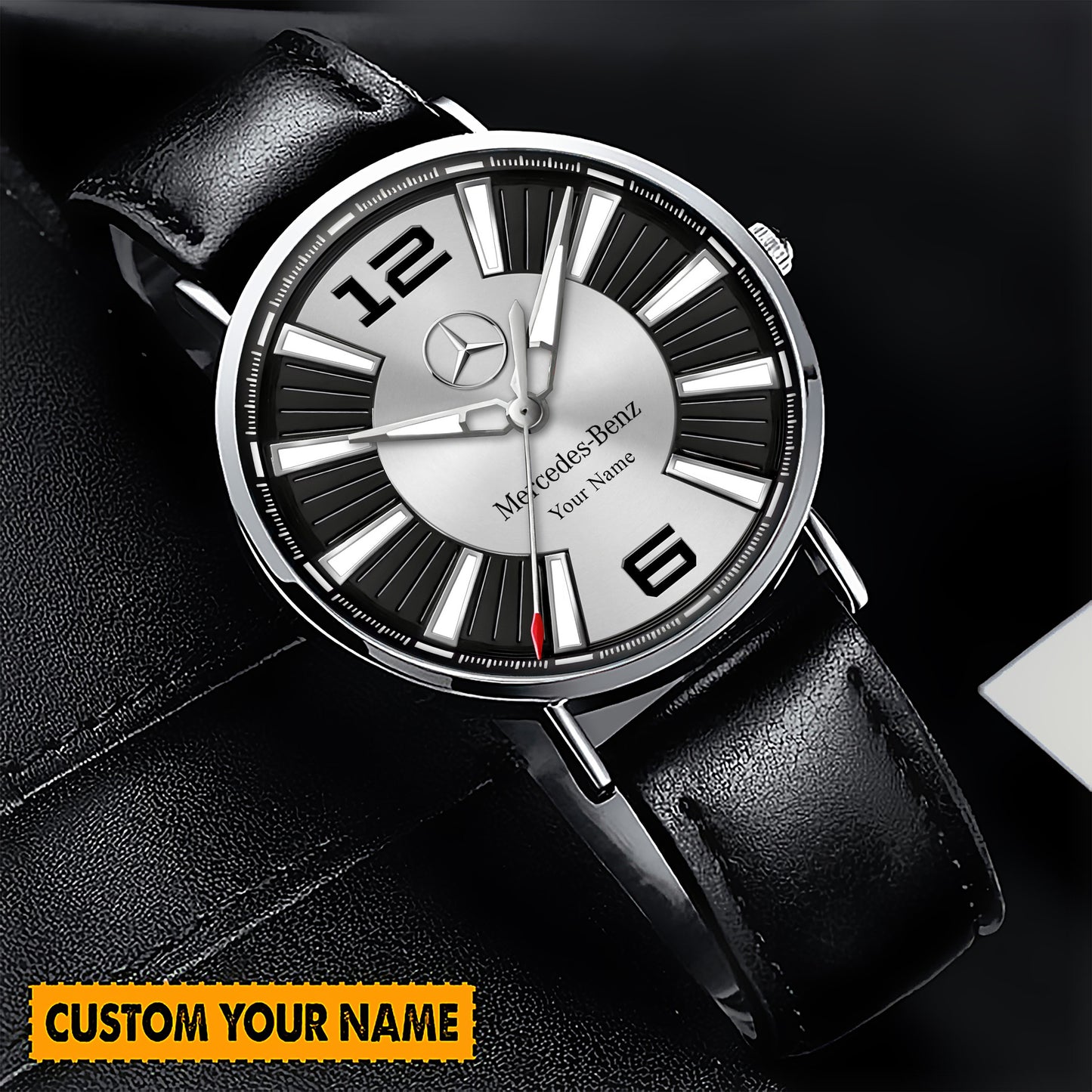 Personalized Merc Dakomm Quartz Leather Watch