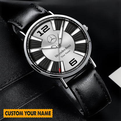 Personalized Merc Dakomm Quartz Leather Watch