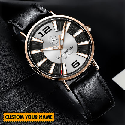 Personalized Merc Dakomm Quartz Leather Watch