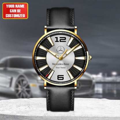 Personalized Merc Dakomm Quartz Leather Watch