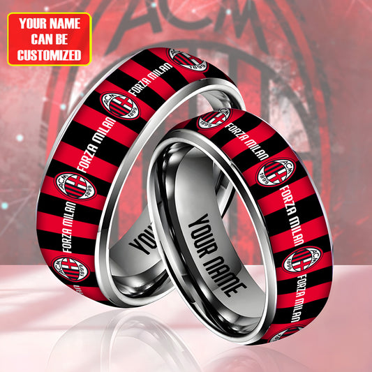 Personalized AC Milan Custom Alloy Ring