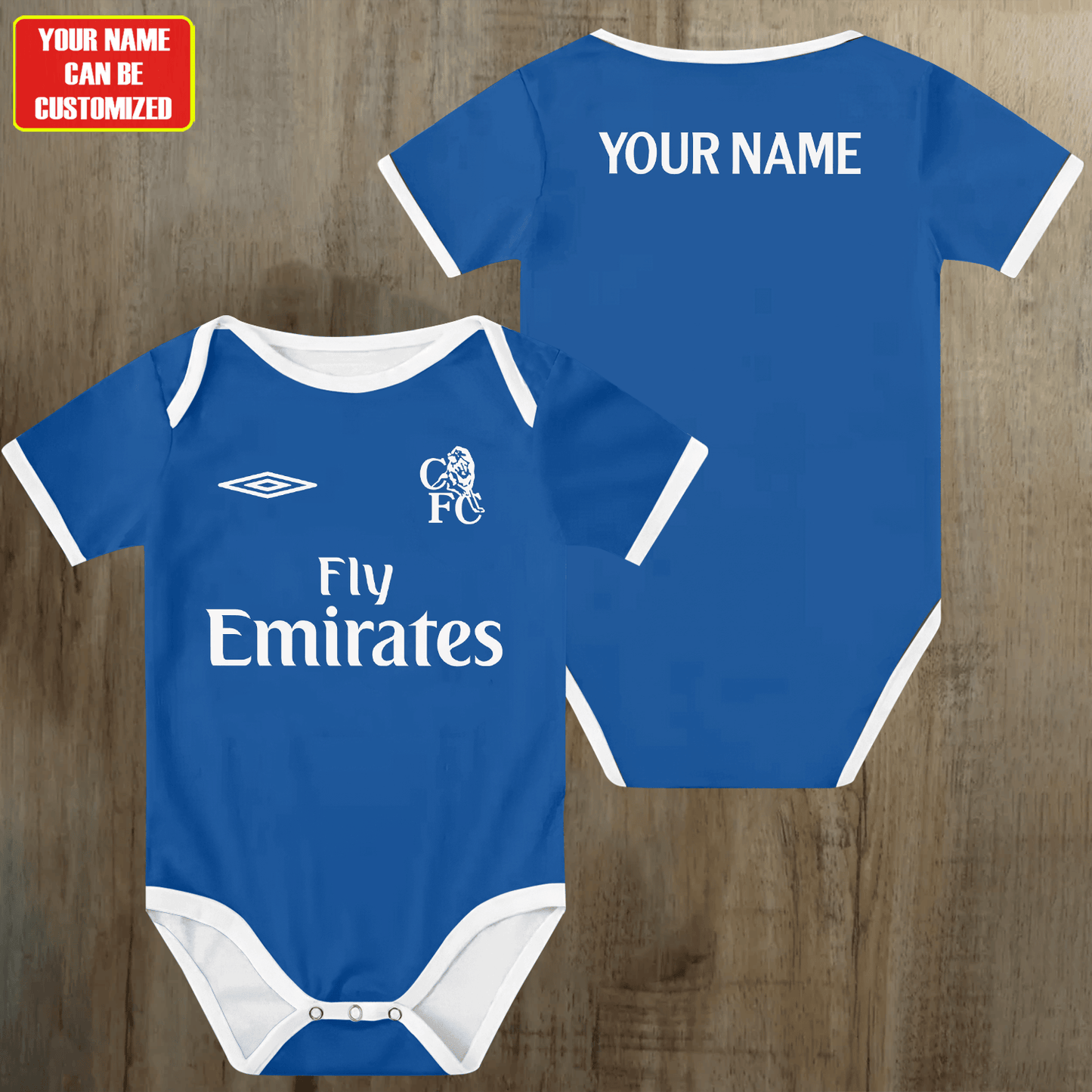 Customized Chelsea 2001-2003 Soccer Jersey , Baby Rib Bodysuit Sizes