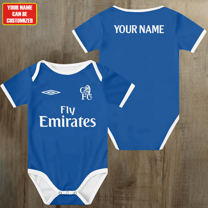 Customized Chelsea 2001-2003 Soccer Jersey , Baby Rib Bodysuit Sizes