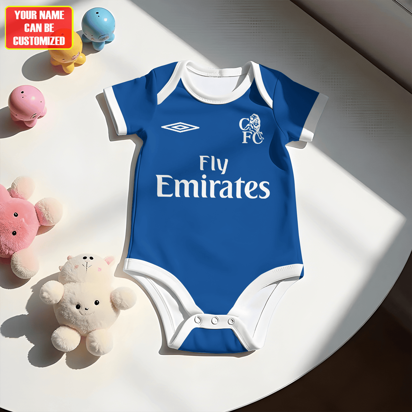 Customized Chelsea 2001-2003 Soccer Jersey , Baby Rib Bodysuit Sizes