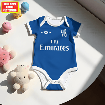 Customized Chelsea 2001-2003 Soccer Jersey , Baby Rib Bodysuit Sizes