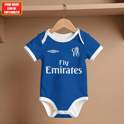 Customized Chelsea 2001-2003 Soccer Jersey , Baby Rib Bodysuit Sizes