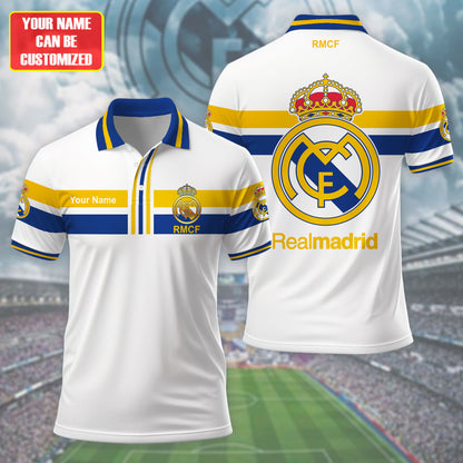Personalized Real Madrid Q8 3D Full Printing Set , Real Madrid Q8 Shirt , Real Madrid Set , Zipper Polo, Hoodie , Short , Polo , hawaii