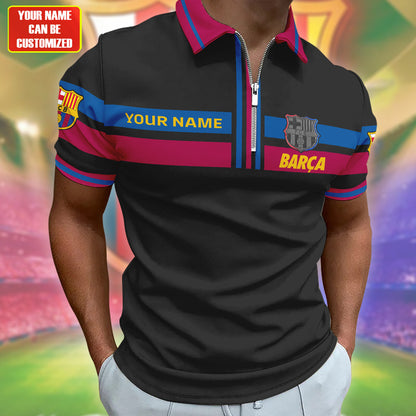Personalized Barcelona FC 3D Full Printing Set , Barcelona FC Shirt , Barcelona Set , Zipper Polo, Hoodie , Short , Polo , hawaii V25