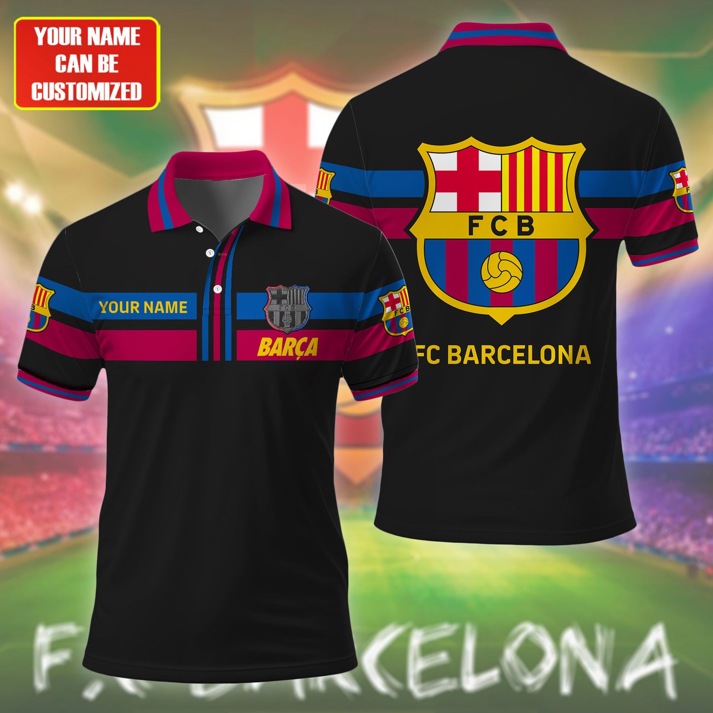 Personalized Barcelona FC 3D Full Printing Set , Barcelona FC Shirt , Barcelona Set , Zipper Polo, Hoodie , Short , Polo , hawaii V25