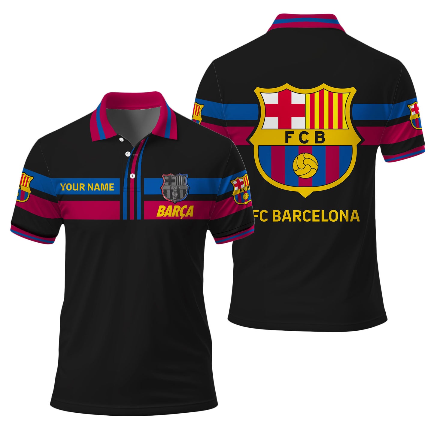 Personalized Barcelona FC 3D Full Printing Set , Barcelona FC Shirt , Barcelona Set , Zipper Polo, Hoodie , Short , Polo , hawaii V25
