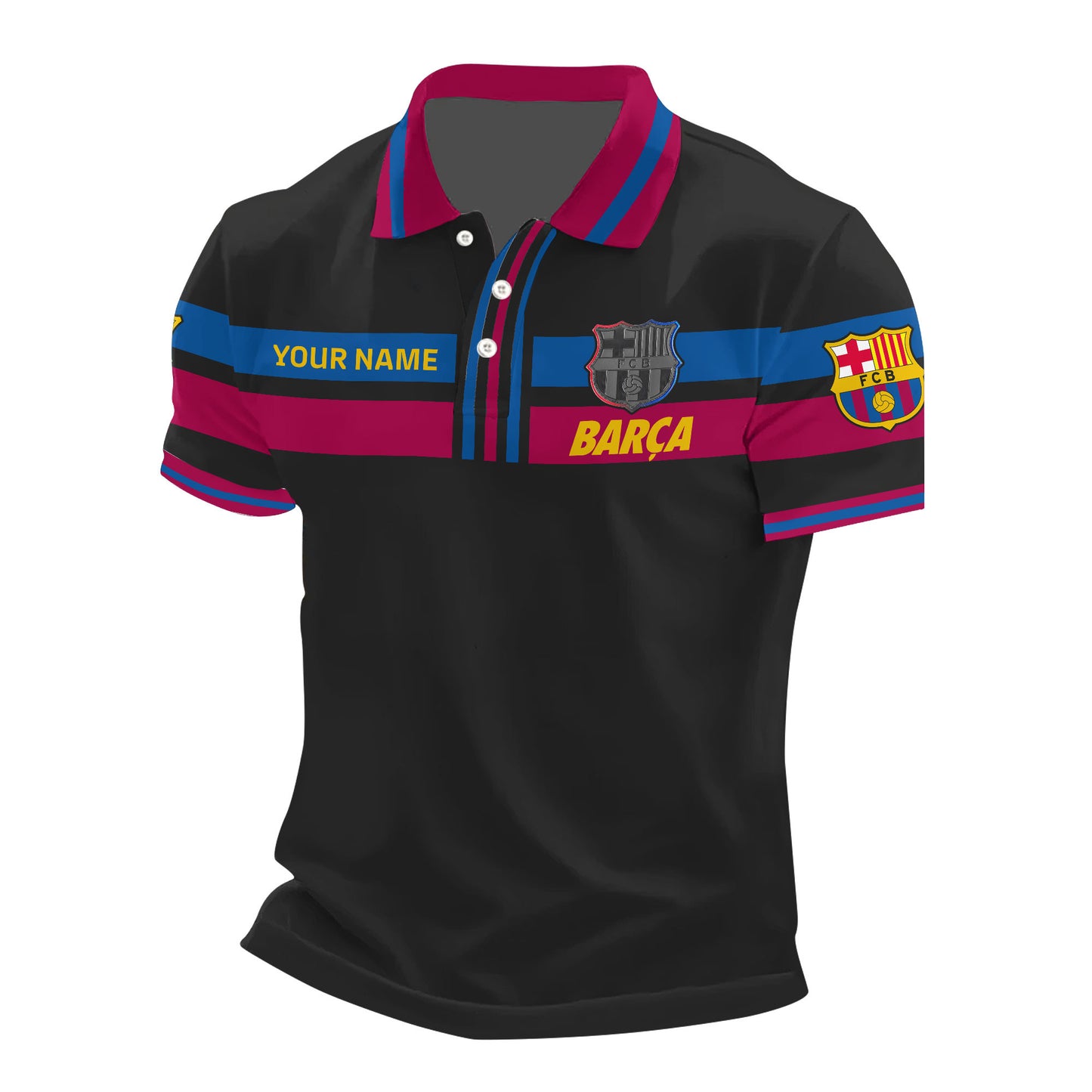 Personalized Barcelona FC 3D Full Printing Set , Barcelona FC Shirt , Barcelona Set , Zipper Polo, Hoodie , Short , Polo , hawaii V25